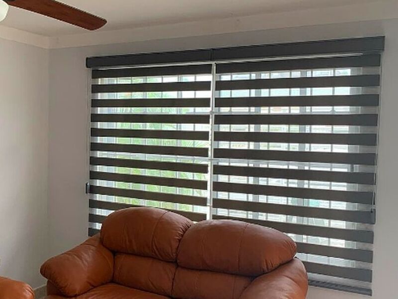 Persiana sheer elegance gris oscuro Cancún