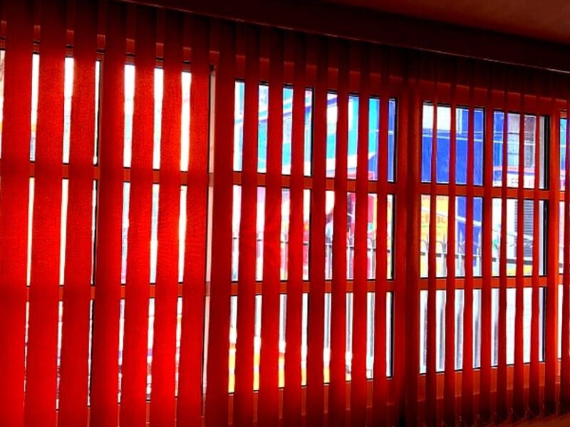 Persiana Panel Japones Rojo México