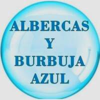 Alberca y burbuja azul