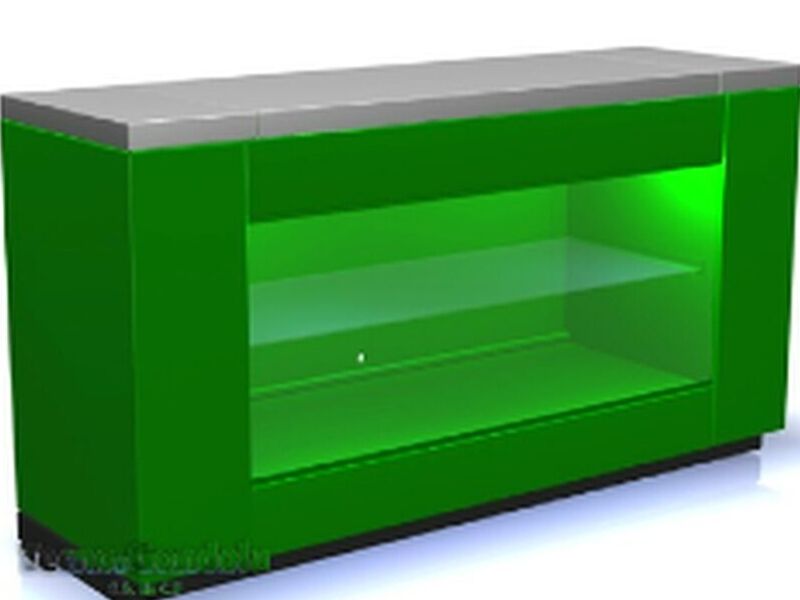 VITRINA VERDE CON LUZ