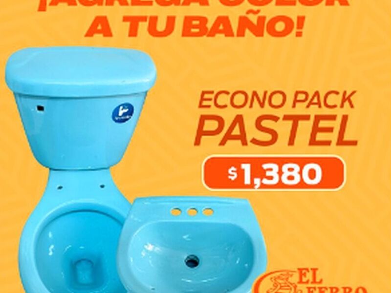 Inodoro pack pastel