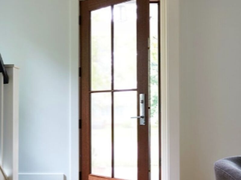 Puerta Principal de Madera con Vidrio Mexico