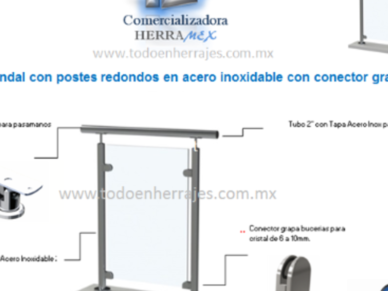 BARANDAL CON POSTE REDONDO CDMX 