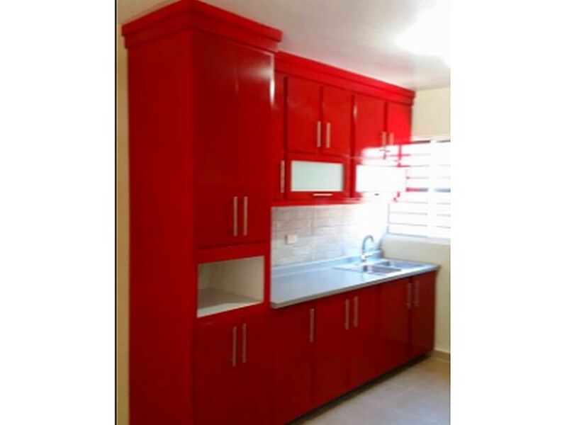 Muebles cocina rojo México