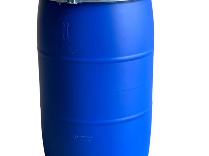 TAMBO DE PLASTICO 200L CON TAPA Y ARO