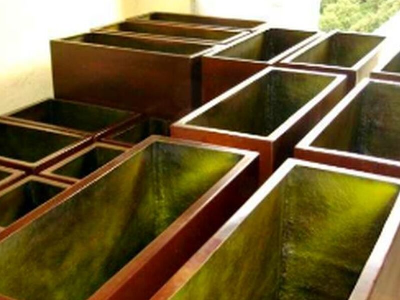 Maceta RECTANGULARES fibra de vidrio Mexico