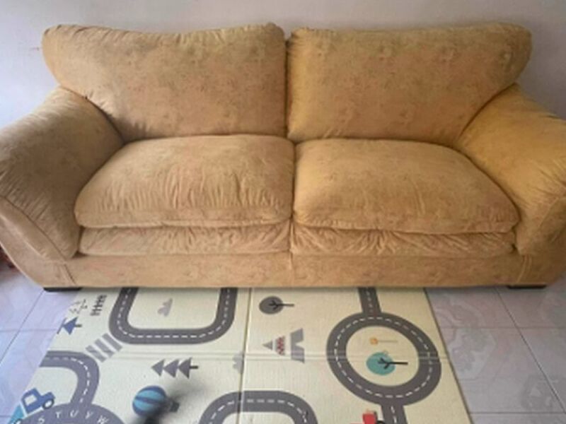 Retapizado de sala 3-2-1 color beige