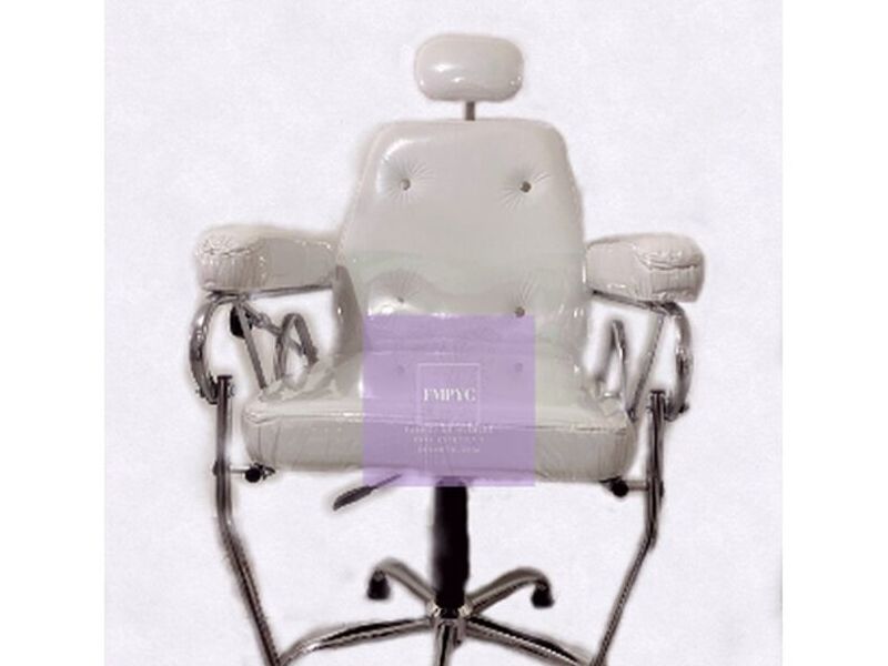 Silla hidráulica reclinable blanco 
