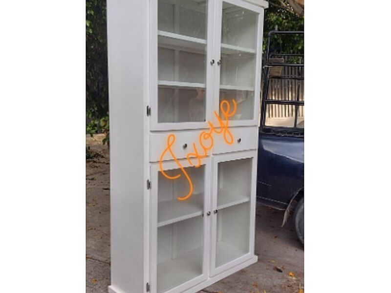 Vitrina cocina madera blanco