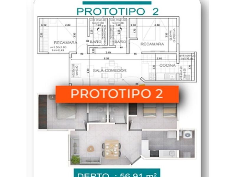 Venta de departamento Tipo 2 en Azara Park