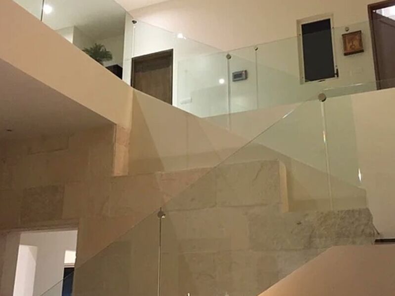 Barandal Vidrio Escalera Mexicco