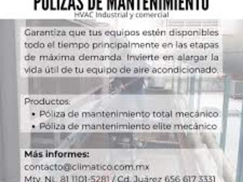 Polizas mantenimiento ac méxico 