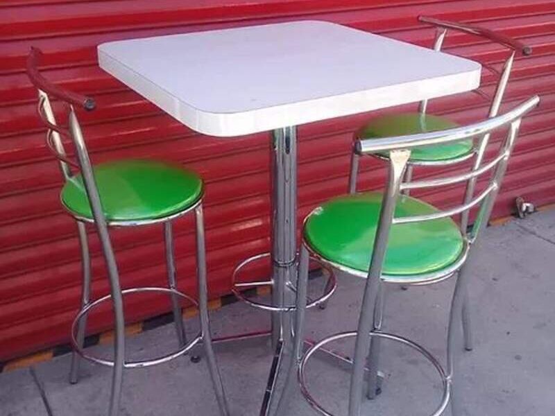 Mesa redonda o cuadrada pedestal 1m México