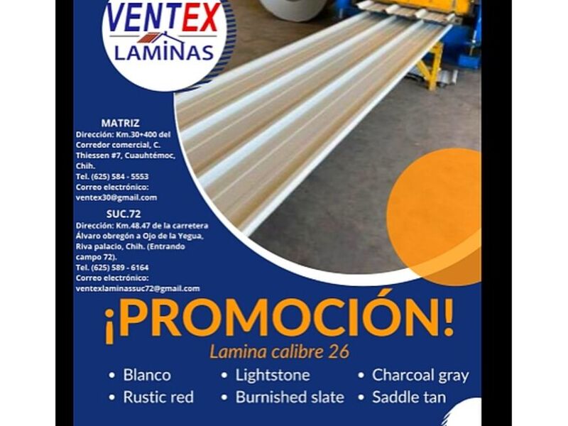 Lamina Calibre No. 26 Lightstone Mexico