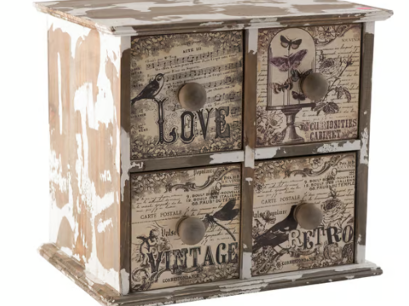 Cajonera cuadrada vintage