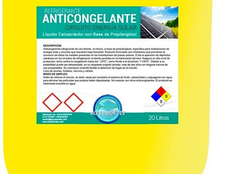 Anticongelante Calentadores Solares