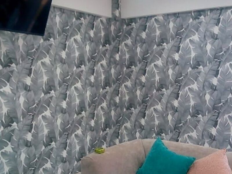 Papel tapiz decorativo gris