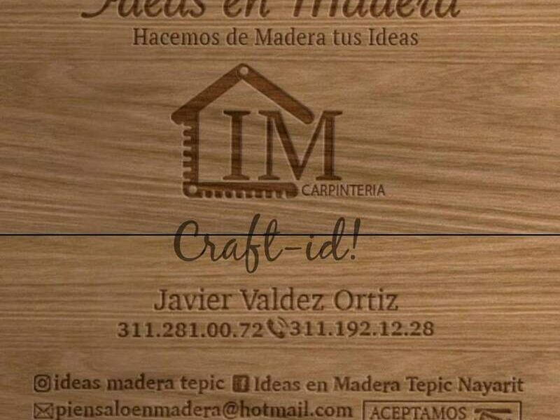 Tarjeta Presentación Madera México