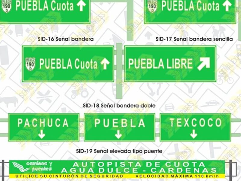 Señalamientos informativos Altos CDMX
