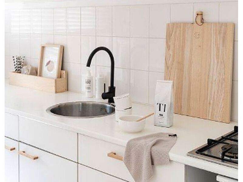Mesón granito blanco cocina