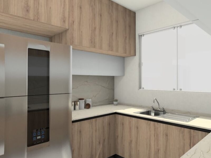Diseño Cocina Madera Blanca Ags