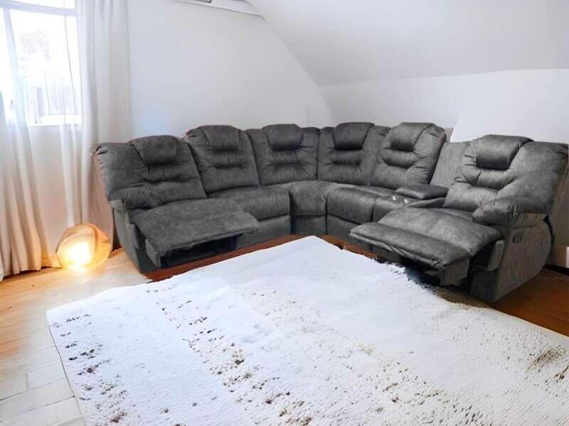 Juego Reclinables Gris Oscuro Ags