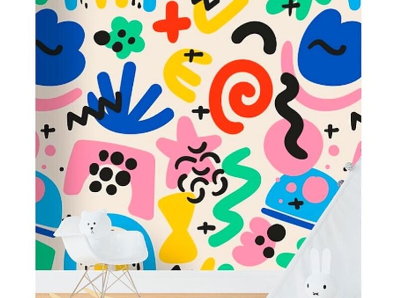 Papel tapiz formas coloridas Mexico