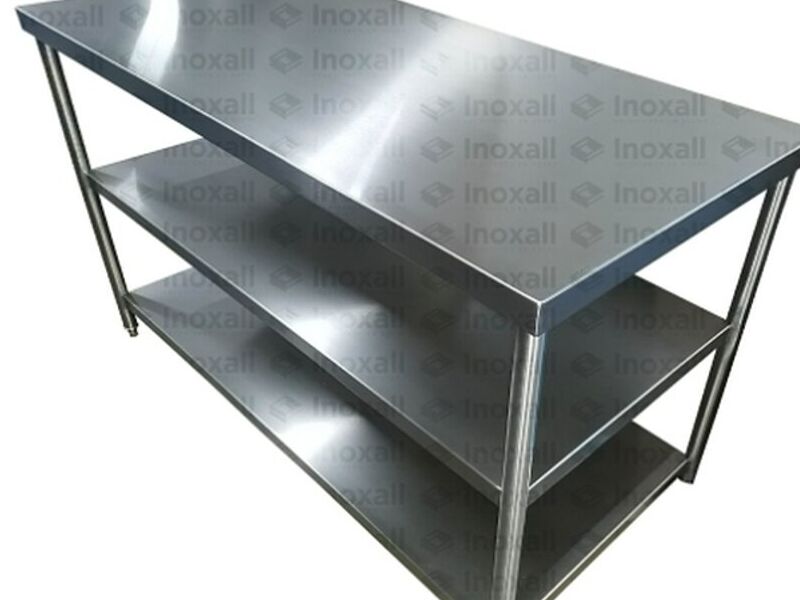 Mesa de acero doble