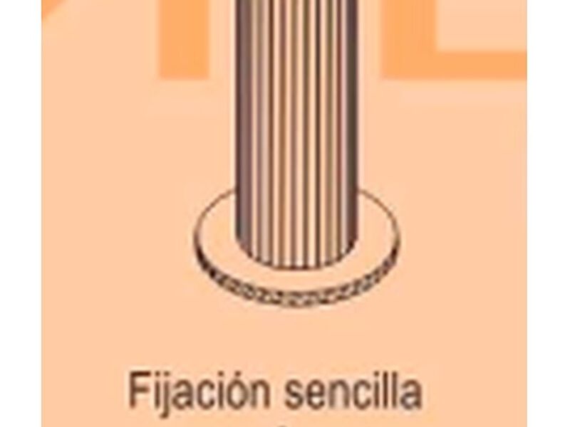 Fijación sencilla pasamanos tubo México