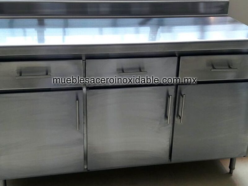 GABINETE DOBLE TARJA ACERO INOXIDABLE México