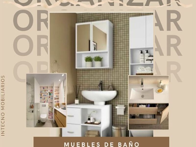 Muebles baño blanco madera