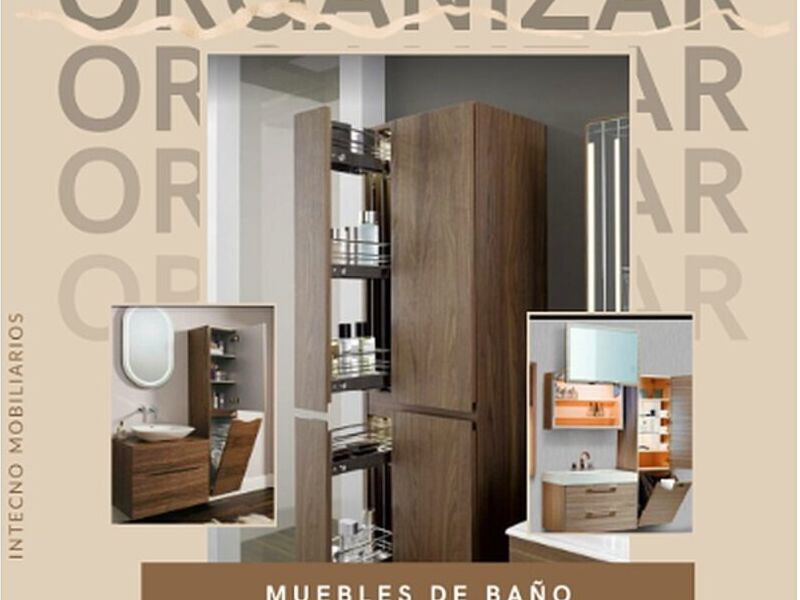 Muebles baño 1 puerta grande madera