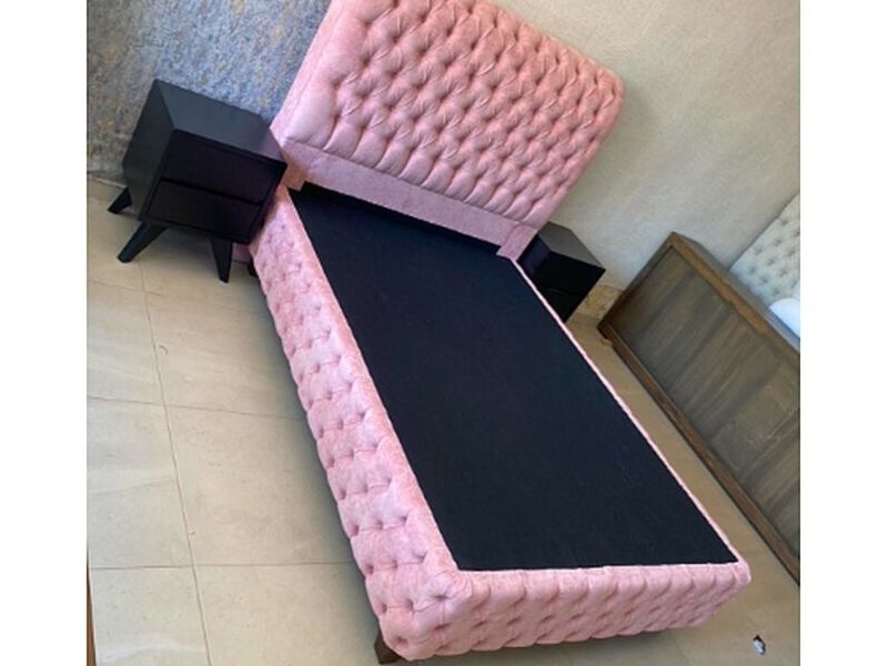 Cama individual rosa