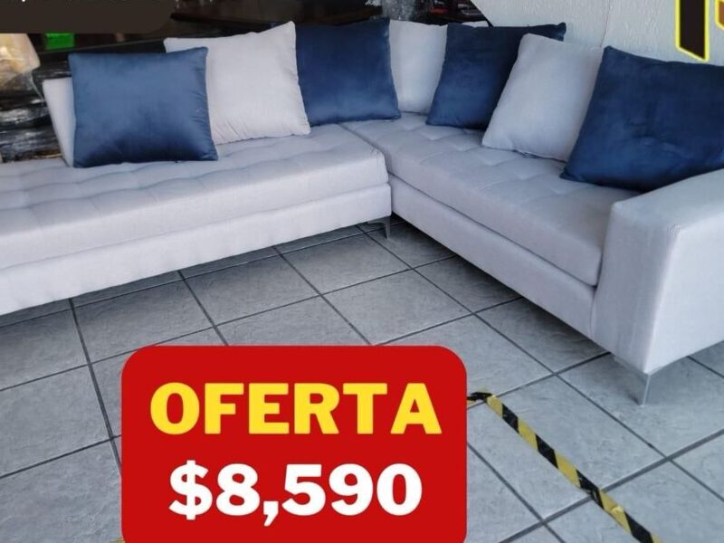 Sillón Esquinero Blanco Azulado Durango