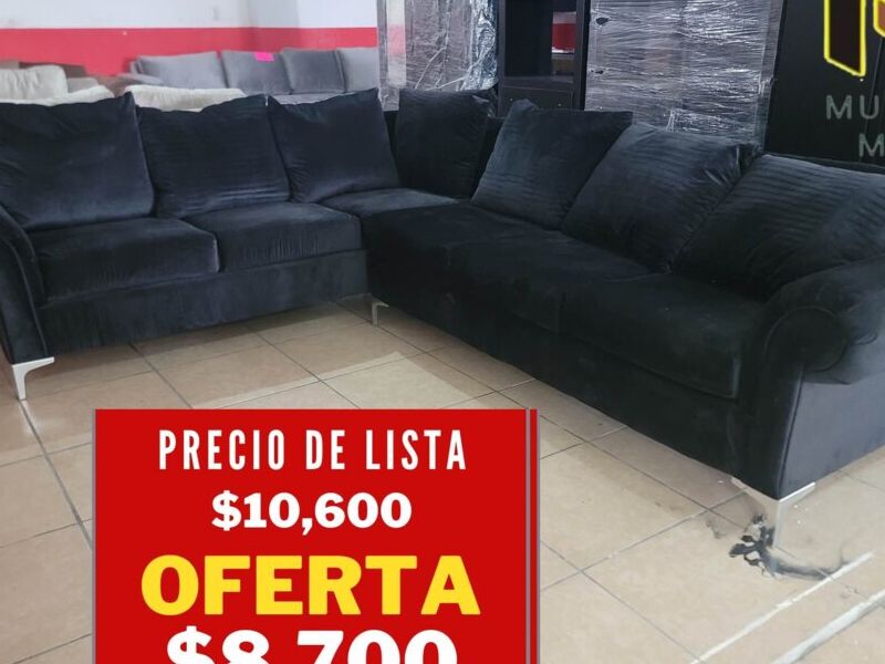 Sillón Esquinero Negro Durango