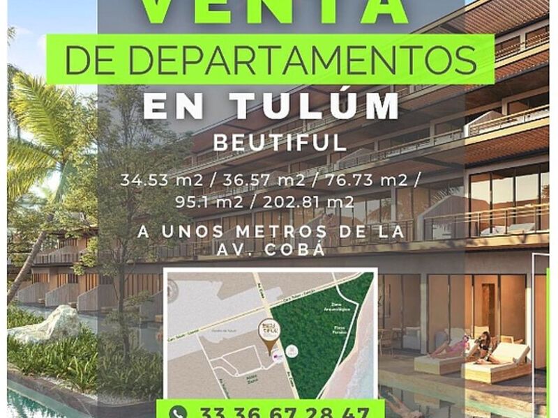 VENTA DE DEPARTAMENTOS EN TULUM MEXICO