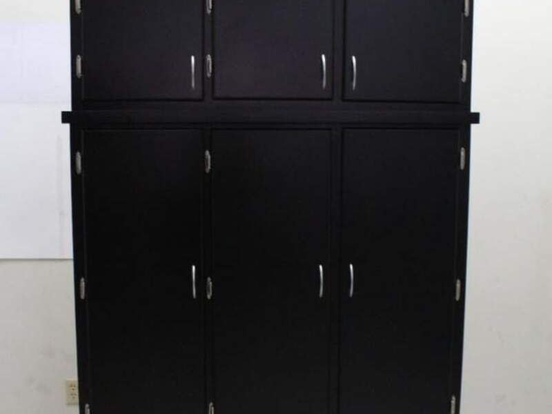 Armario Ropero 3 Puertas Negro Cortázar