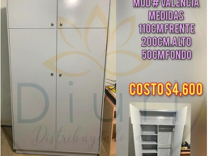 Ropero madera color blanco