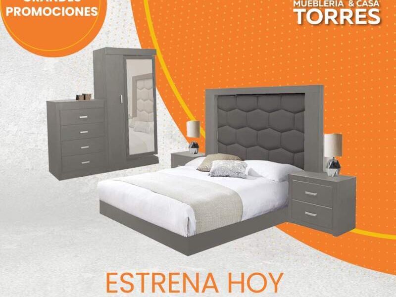 Juego Dormitorio Gris Irapuato