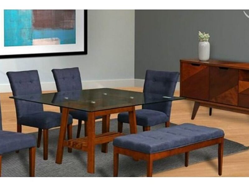 Mesa Vidrio Soporte Madera Irapuato