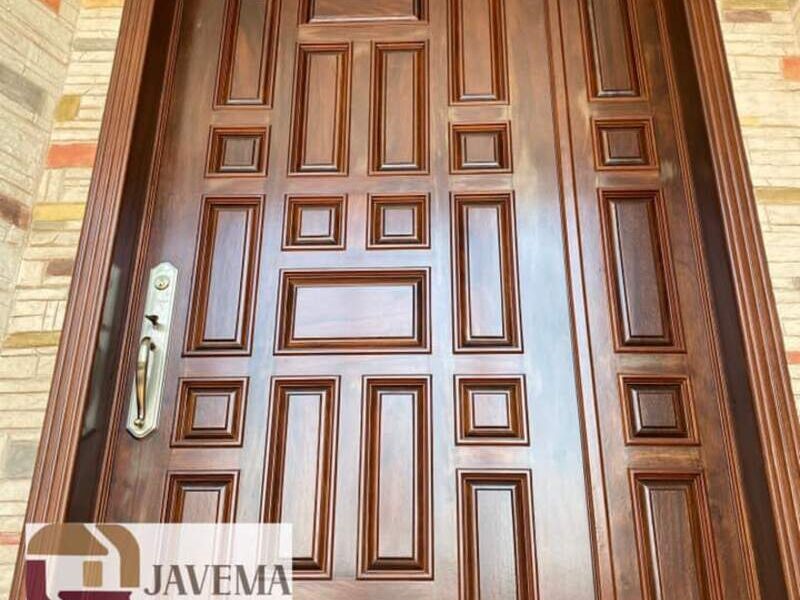 Puerta Madera Figura Cuadradas Pénjamo