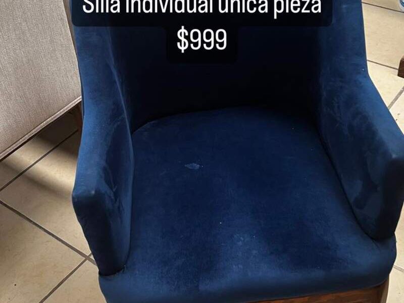 Silla Individual Azul Aldama