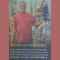 Stylo iluminacion arte reciclado
