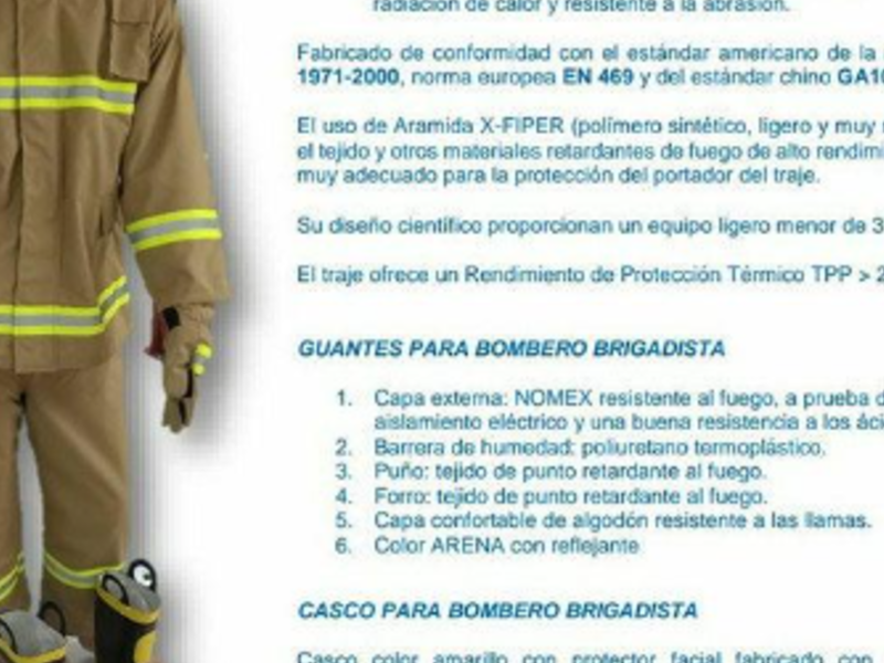 Traje de bombero A&O Tijuana