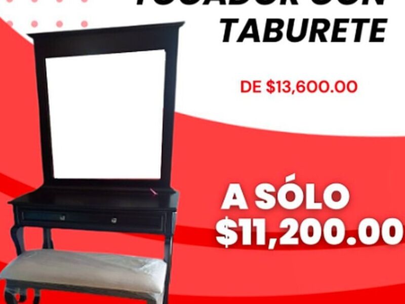 Tocador con taburete