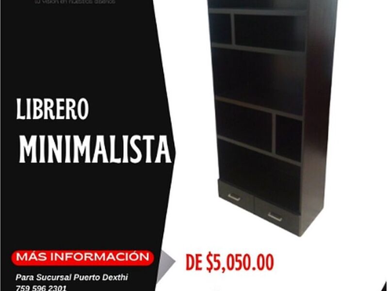 Librero minimalista negro