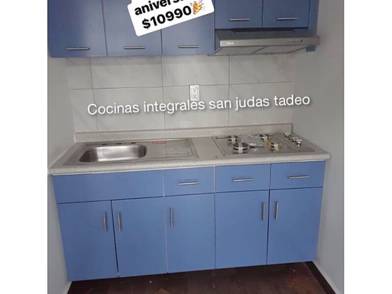 Muebles de cocina azul CD. MX