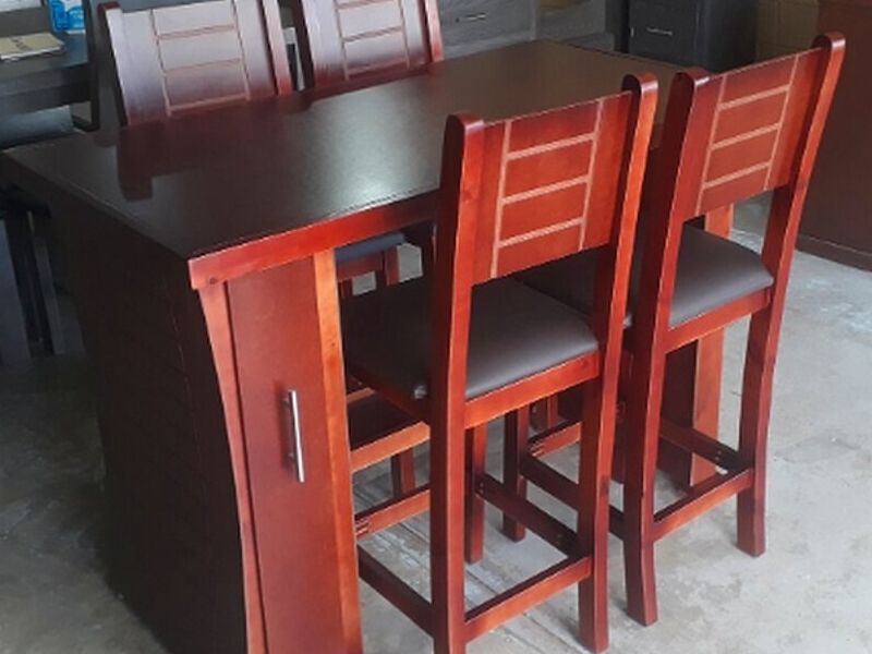 Mesa comedor chocolate 4 sillas