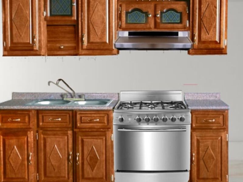 Mesones granito con cajones madera