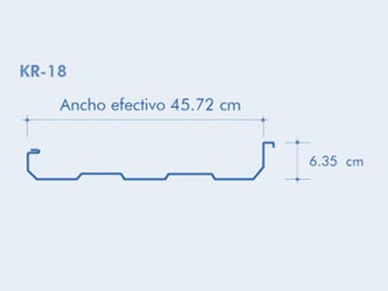 ACERO GALVANIZADO ACANALADO KR-18 (SSR-18)